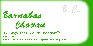 barnabas chovan business card